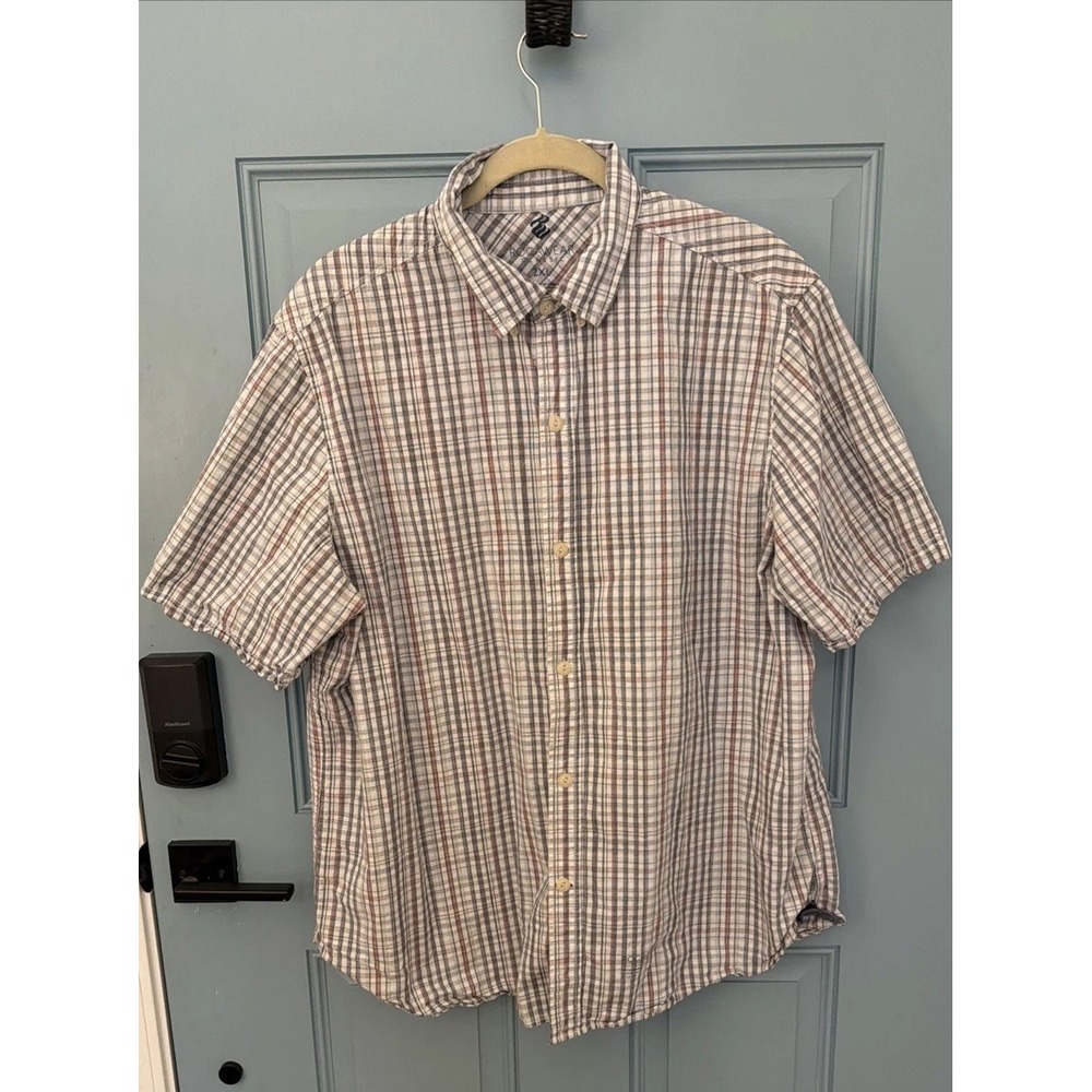 Rocawear Shirt Mens 2XL Striped Button Down Short Sleeve Classic Fit 100% Cotton